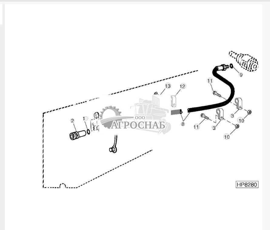 FEEDER HOUSE VARIABLE DRIVE HYDRAULIC HOSE 